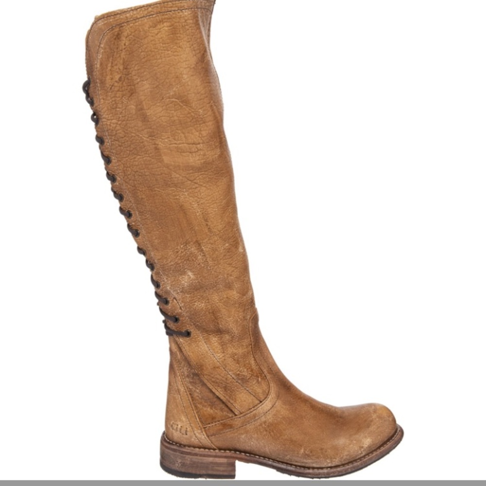 Bed Stu surrey lace up boot in Caramel Lux